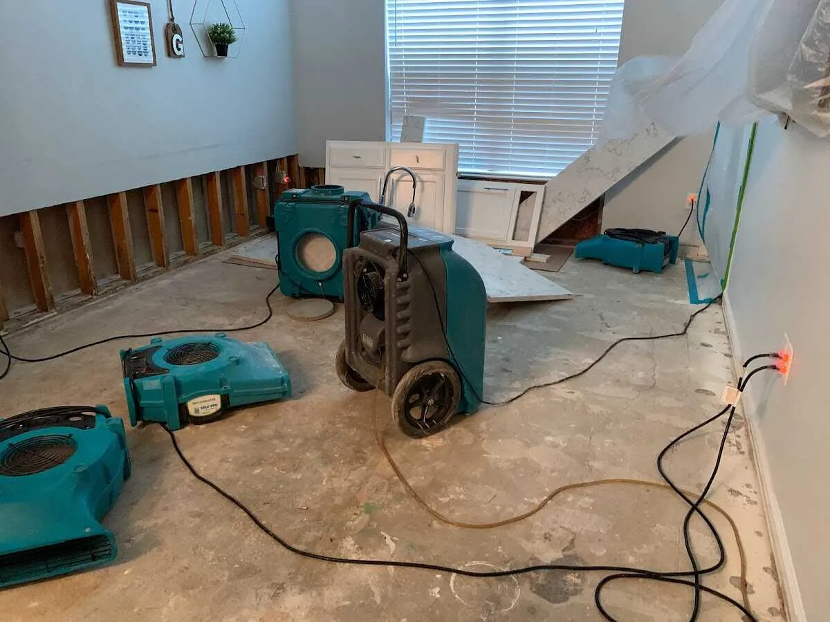 Dehumidifier in flood-cut room for Water Extraction & Removal in Cranberry